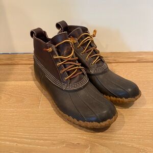L.L. Bean Men's Brown and gum all weather Duck Boots